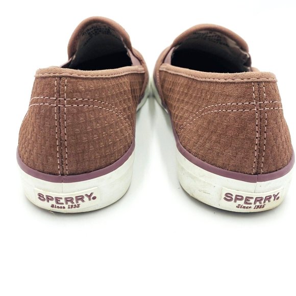 Sperry Top-Sider STS82728 Seaside Mauve Embossed Slip-On Sneaker Women's 7.5 M - Picture 8 of 11
